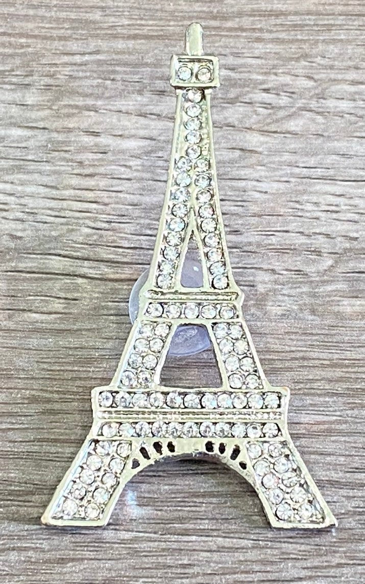 Croc Charms Gold & Silver Double Eiffel Tower Rhinestone for Shoes, Charms for Your Crocs, Croc Accessories for Girls and Adult Women
