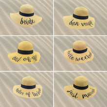 Load image into Gallery viewer, Fedora Summer Beach Customized Letter Hat for women
