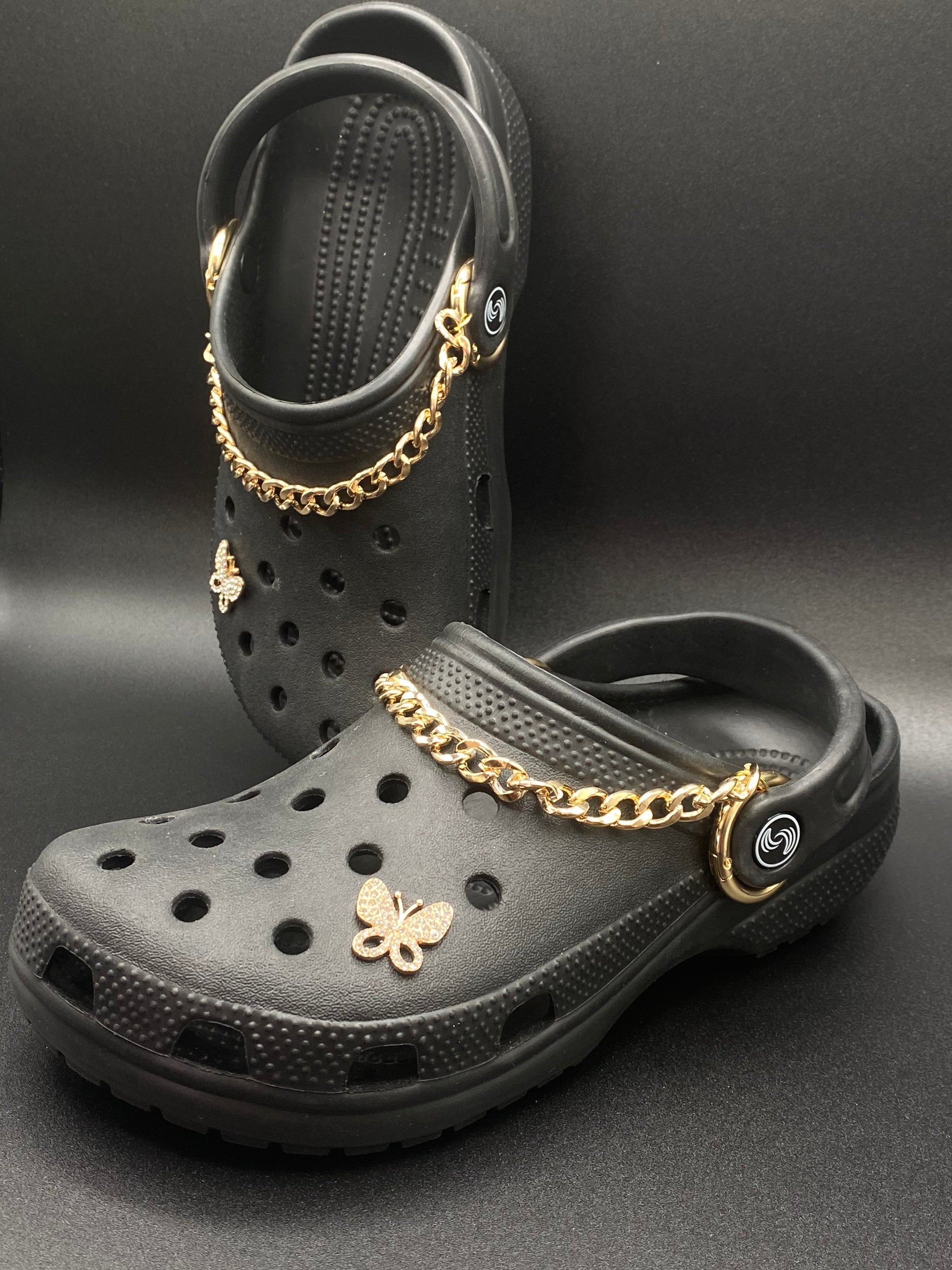 Crocs gold silver newest diachain set