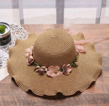 Load image into Gallery viewer, Fedora Summer Beach Hat for women
