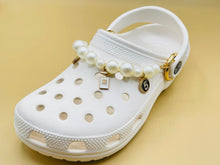 Load image into Gallery viewer, Pearl Chain for Crocs. High Quality White Pearl Chain Charm Set. Charms for Crocs. Suitable for Crocs or Similar Shoe.
