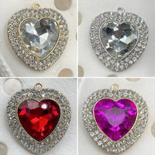 Load image into Gallery viewer, High Quality Bling Rhinestone Crystal Heart Charms for Crocs. Crocs Charms for Children and Adult Women. Charms for Crocs.
